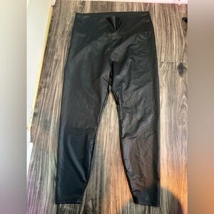 Black Faux Leather Leggings approx 36-37 inches waist
